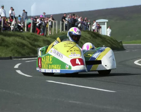 Dave Saville at the Bungalow 1993 Sidecar TT
