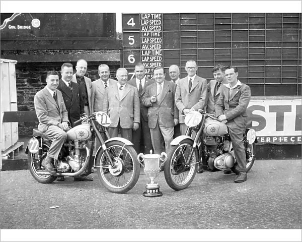 BSA celebrates their 1952 Junior Clubman win