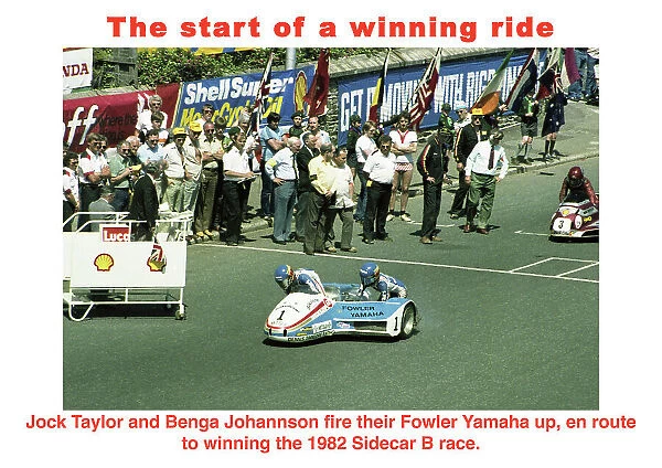 Jock Taylor Benga Johannson Fowler Yamaha 1982 Sidecar TT
