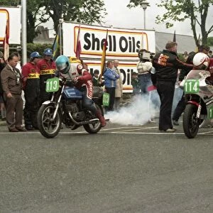 Bob Simmons (Suzuki) and Phil Nichols (Honda) 1987 Production A TT