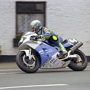 Dave Morris (Chrysalis BMW) leave Ballaugh Bridge, 1999 Singles TT