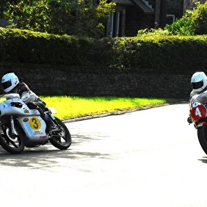 Dave Roper (Arter Matchless) and Graeme Crosby (Suzuki) 2016 Classic TT Parade Lap