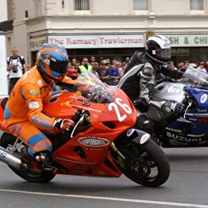 Mirko Kalsek (Kawasaki) and Roy Richardson (Suzuki) 2004 Production 1000 TT