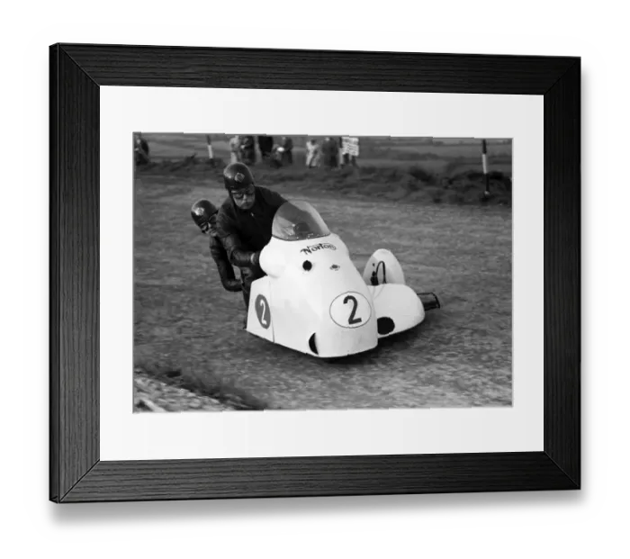 Framed Print : Len Taylor & Peter Glover (Norton) 1957 Sidecar TT Framed Print : Len Taylor & Peter Glover (Norton) 1957 Sidecar TT