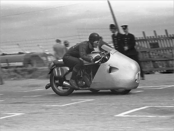 Derek Yorke & George Tyler (Norton) 1957 Sidecar TT