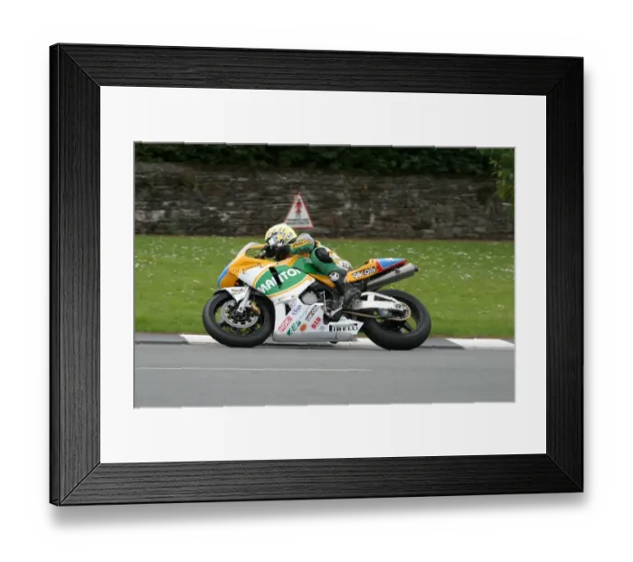 Framed Print : Ian Lougher (Honda) 2003 Junior TT
