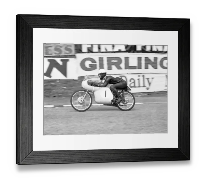 Framed Print : Hans Georg Anscheidt (Kreidler); 1964 50cc TT