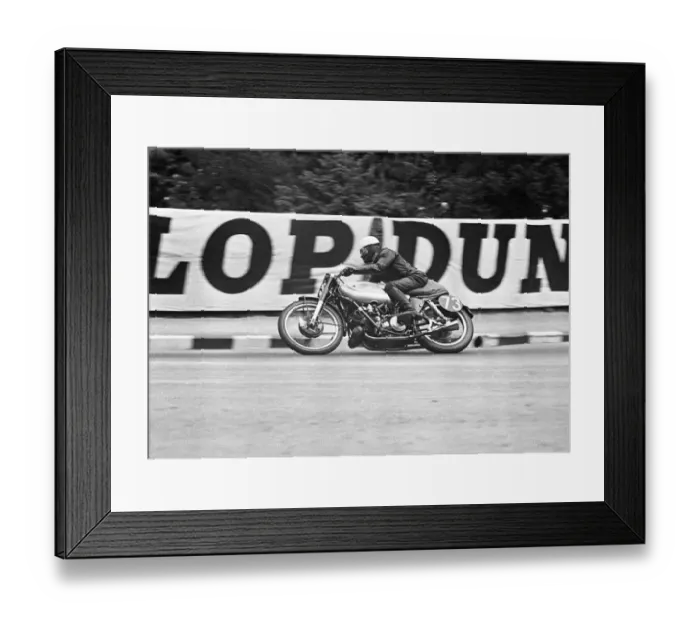 Framed Print : Les Graham (AJS) 1950 Senior TT Framed Print : Les Graham (AJS) 1950 Senior TT