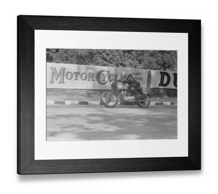 Framed Print : Stanley Avis (Triumph) 1951 Senior Clubman TT Framed Print : Stanley Avis (Triumph) 1951 Senior Clubman TT