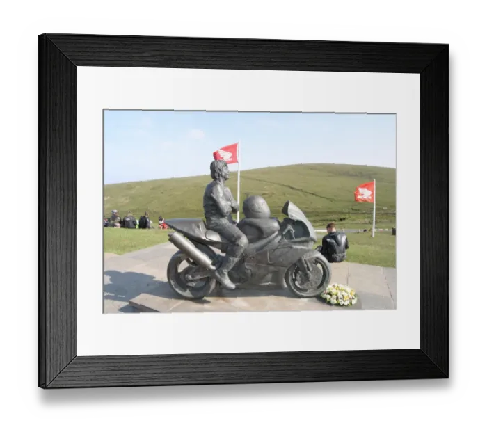 Framed Print : The Joey Dunlop Memorial, The Bungalow, 2005 TT Framed Print : The Joey Dunlop Memorial, The Bungalow, 2005 TT