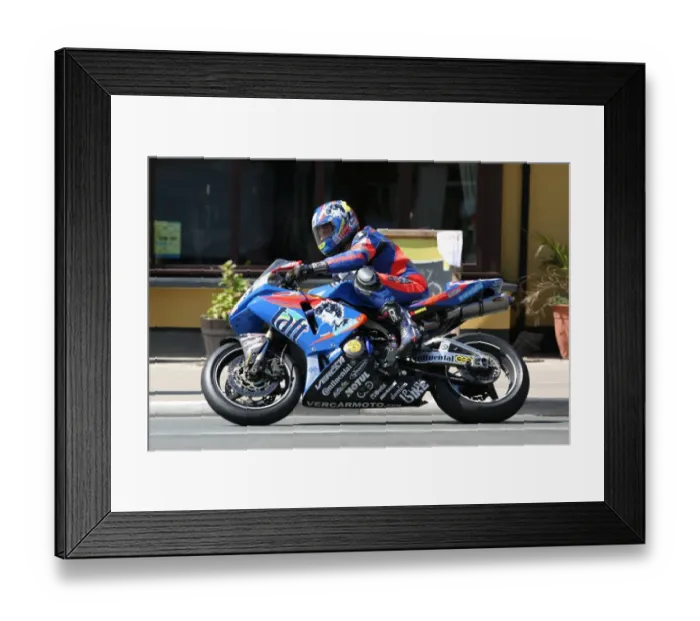 Framed Print : Angelo Conti (Honda) 2008 Supersport TT