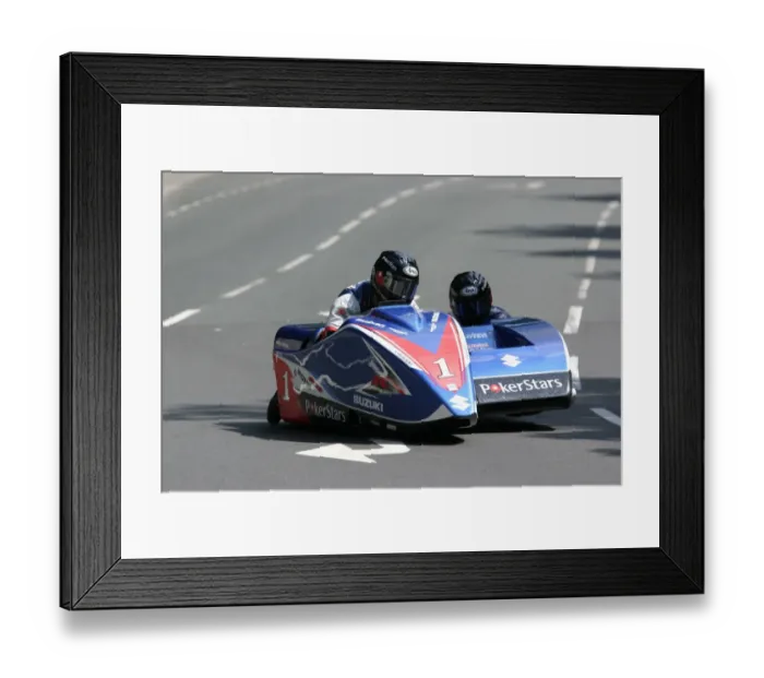 Framed Print : Dave Molyneux & Dan Sayle (DMR Suzuki) 2008 Sidecar TT Framed Print : Dave Molyneux & Dan Sayle (DMR Suzuki) 2008 Sidecar TT