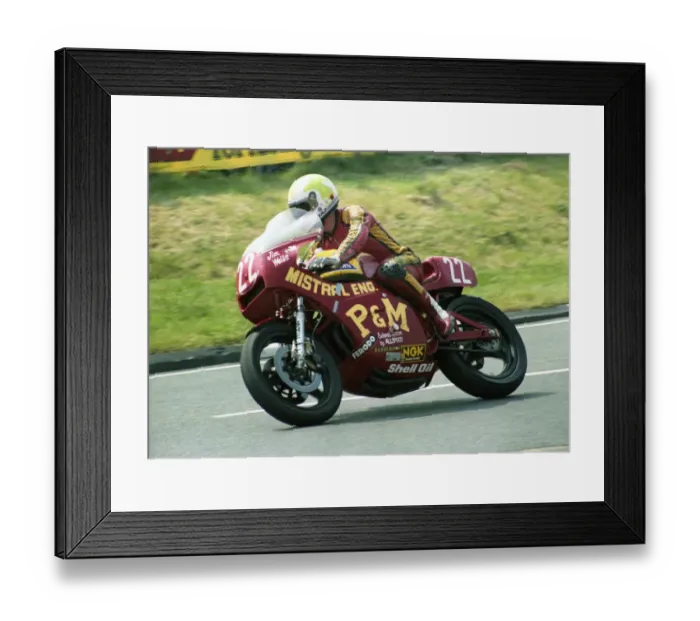 Framed Print : Jim Wells (Kawasaki) 1982 Formula One TT