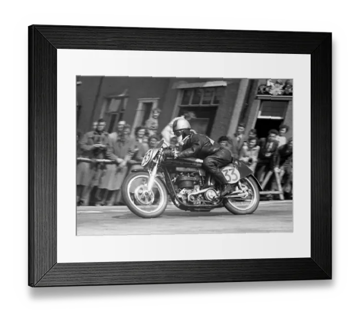 Framed Print : Ray Petty (Norton) 1953 Lightweight TT Framed Print : Ray Petty (Norton) 1953 Lightweight TT