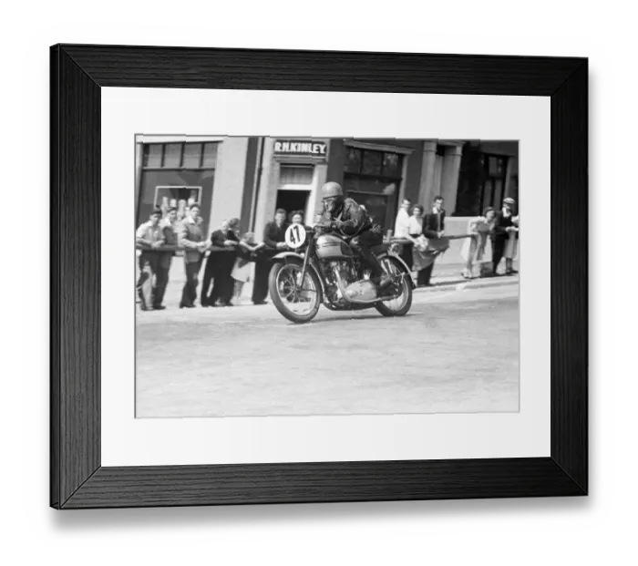 Framed Print : Willie Workman (Triumph) 1951 Senior Clubman TT Framed Print : Willie Workman (Triumph) 1951 Senior Clubman TT