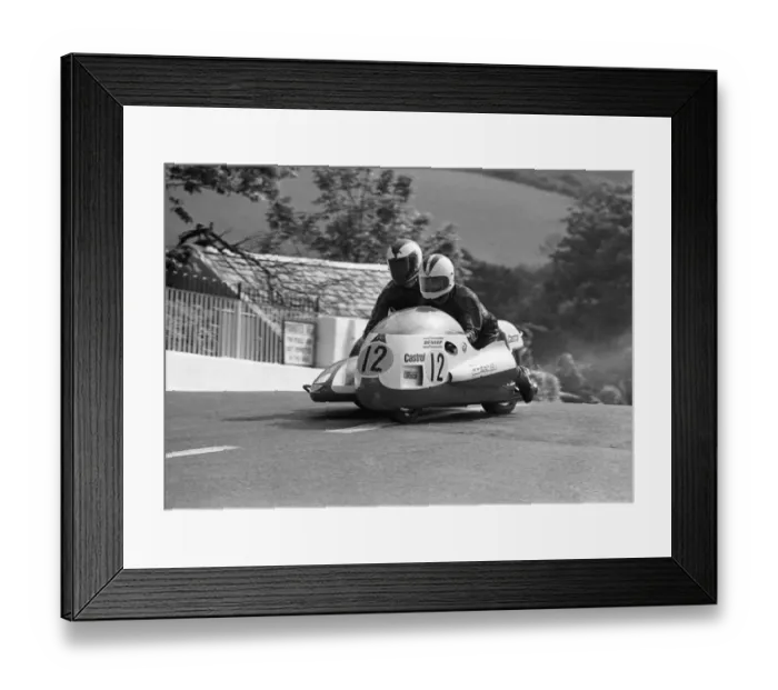 Framed Print : Richard Wegener & Dave Skelly (BMW) 1975 750cc Sidecar TT Framed Print : Richard Wegener & Dave Skelly (BMW) 1975 750cc Sidecar TT