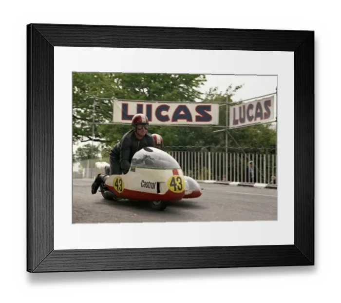 Framed Print : Maurice & Trevor Tombs (BSA) 1974 750cc Sidecar TT Framed Print : Maurice & Trevor Tombs (BSA) 1974 750cc Sidecar TT
