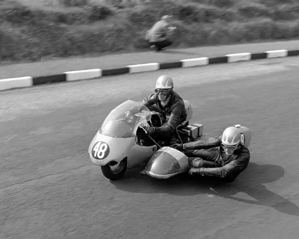 John Sweet & Geoff Beaujeux (Norton) 1965 Sidecar TT
