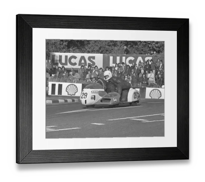 Framed Print : Jeff Gawley & Peter Sales (Konig) 1973 750cc Sidecar TT Framed Print : Jeff Gawley & Peter Sales (Konig) 1973 750cc Sidecar TT