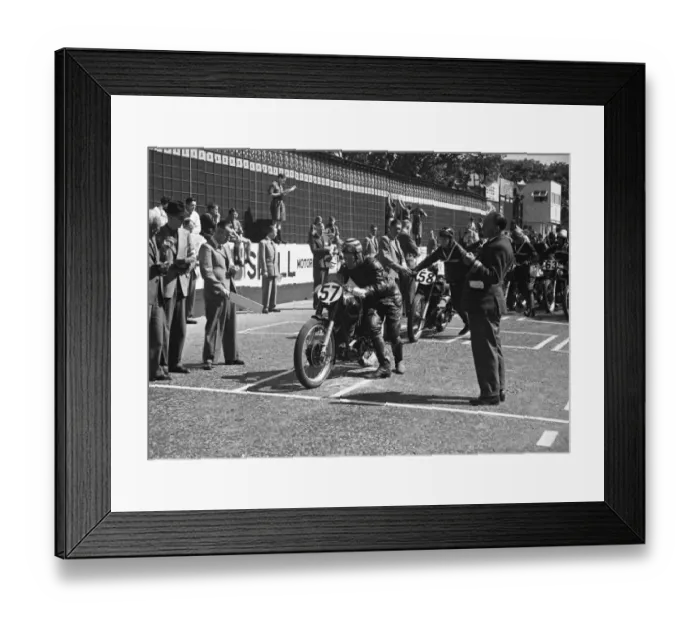 Framed Print : Humphrey Ranson (AJS) 1950 Junior TT Framed Print : Humphrey Ranson (AJS) 1950 Junior TT
