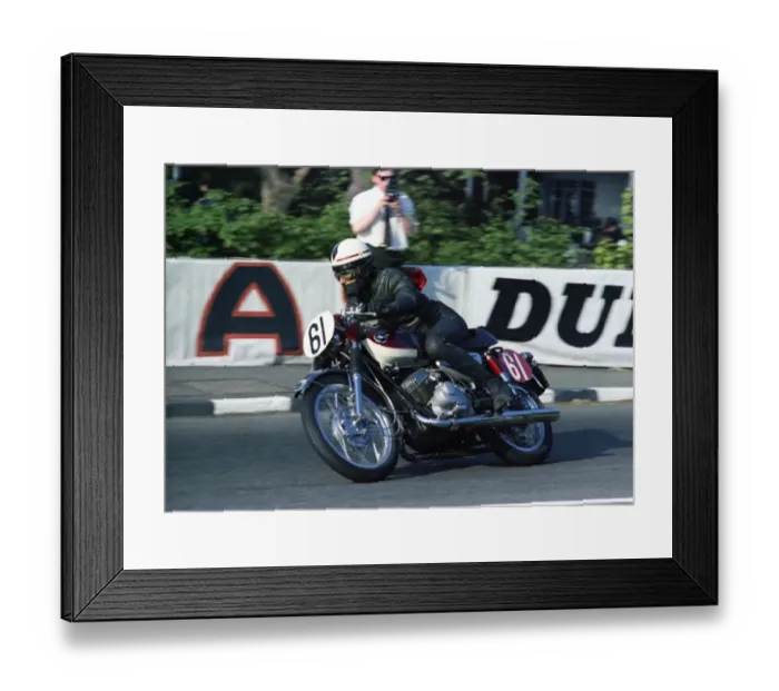 Framed Print : Dave Simmonds (Kawasaki) 1967 Production 250cc TT Framed Print : Dave Simmonds (Kawasaki) 1967 Production 250cc TT