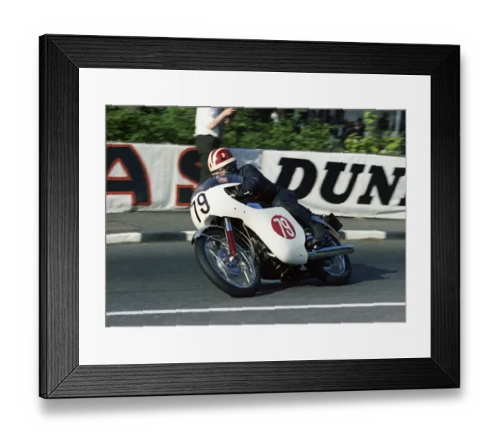 Framed Print : Frank Whiteway (Suzuki) 1967 Production 250cc TT Framed Print : Frank Whiteway (Suzuki) 1967 Production 250cc TT
