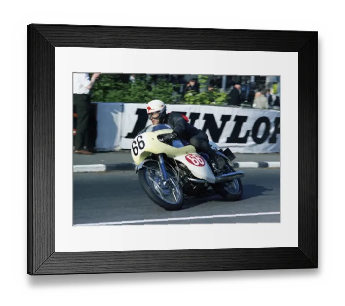 Framed Print : Barry Smith (Suzuki) 1967 Production 250cc TT