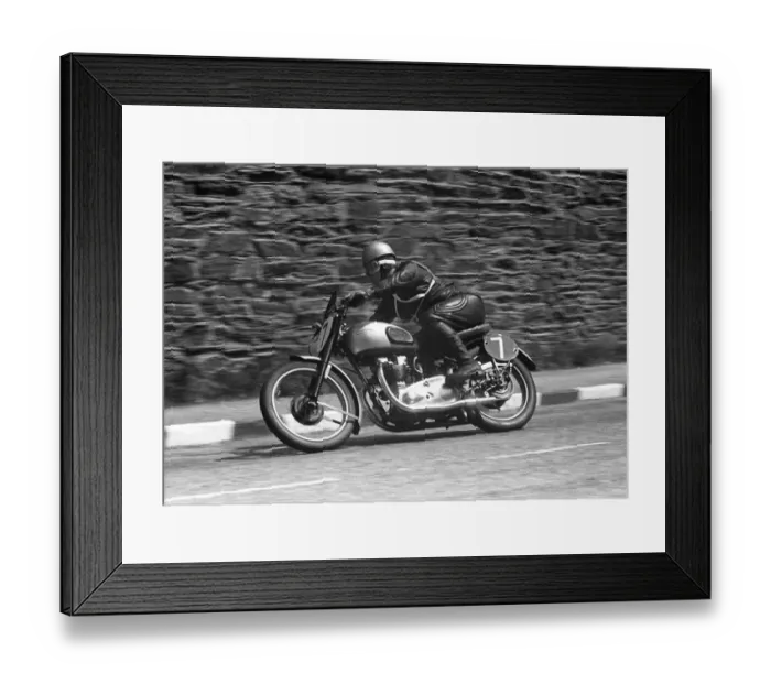 Framed Print : Peter Pooley (Triumph) 1953 Senior Clubman TT Framed Print : Peter Pooley (Triumph) 1953 Senior Clubman TT