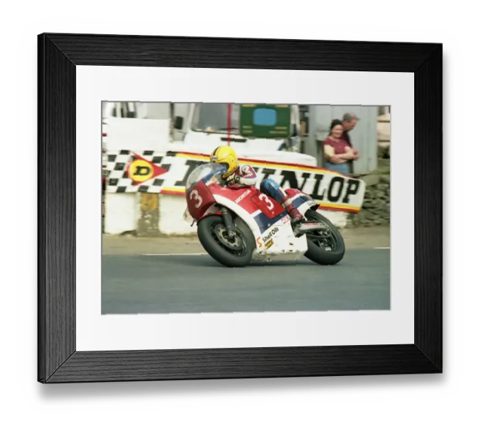 Framed Print : Joey Dunlop (Honda) 1983 Formula One TT