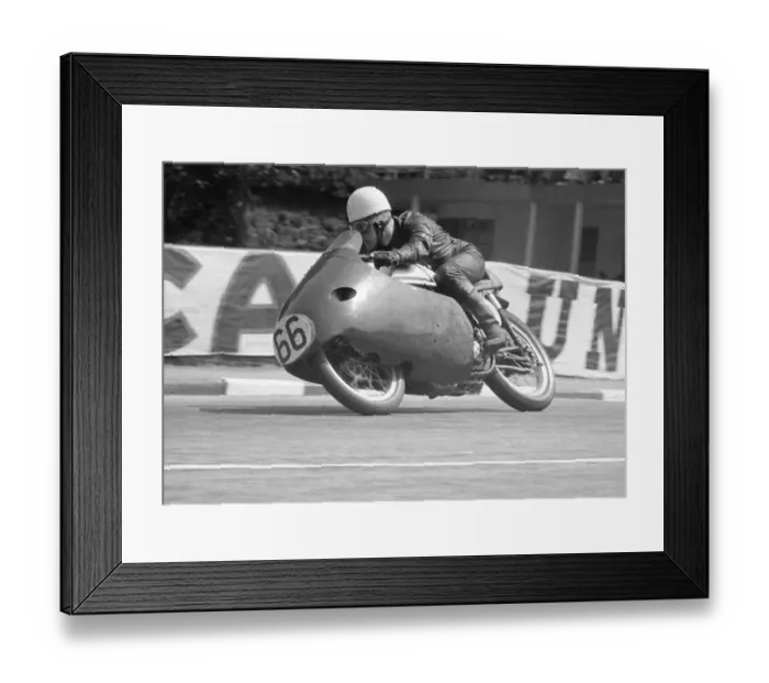 Framed Print : Mike O Rourke (Norton) 1957 Junior TT Framed Print : Mike O Rourke (Norton) 1957 Junior TT