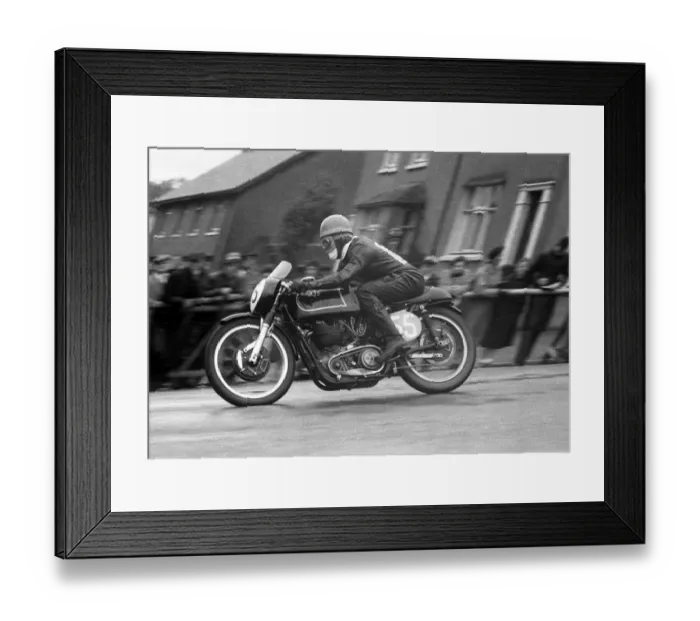 Framed Print : Olle Nygren (AJS) 1956 Junior TT Framed Print : Olle Nygren (AJS) 1956 Junior TT