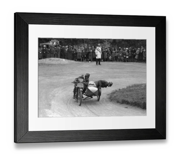Framed Print : Clarrie Wood & unknown passenger (Scott) 1923 Sidecar TT Framed Print : Clarrie Wood & unknown passenger (Scott) 1923 Sidecar TT