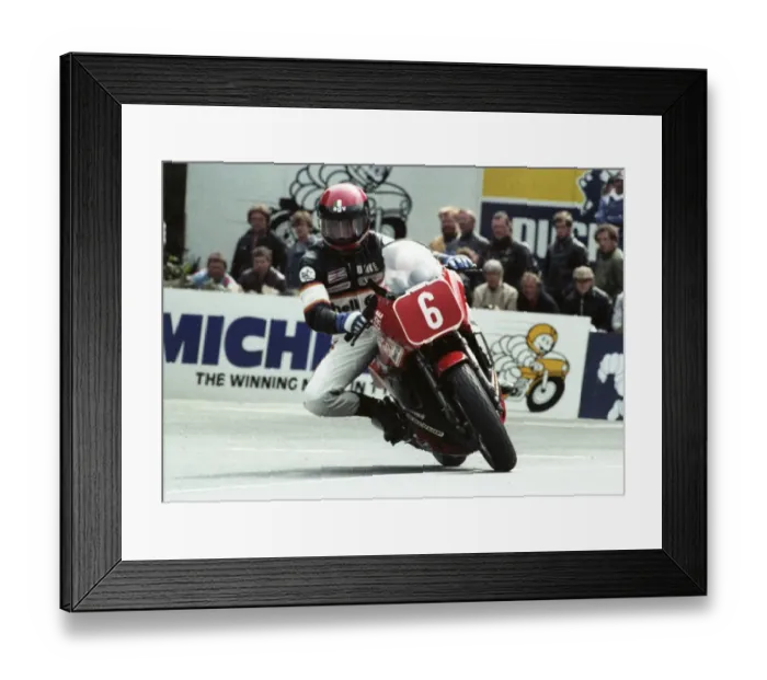 Framed Print : Dave Leach (Kawasaki) 1985 Production C TT Framed Print : Dave Leach (Kawasaki) 1985 Production C TT