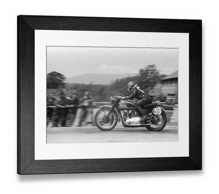 Framed Print : Ivor Lloyd (Triumph) 1953 Senior Clubman TT Framed Print : Ivor Lloyd (Triumph) 1953 Senior Clubman TT