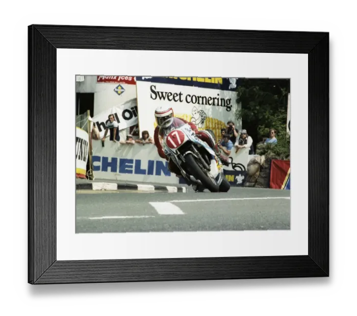 Framed Print : Geoff Johnson (Kawasaki) 1982 Formula One TT Framed Print : Geoff Johnson (Kawasaki) 1982 Formula One TT