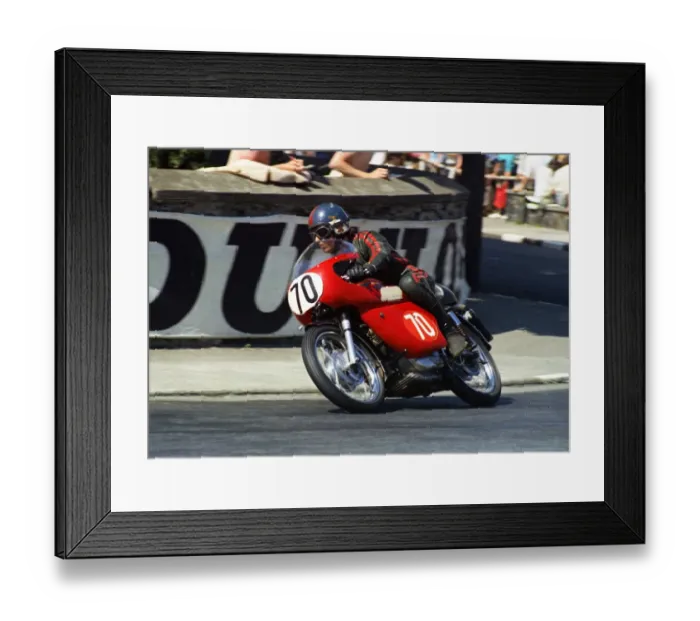 Framed Print : Chas Mortimer (Ducati) 1970 Production 250 TT Framed Print : Chas Mortimer (Ducati) 1970 Production 250 TT