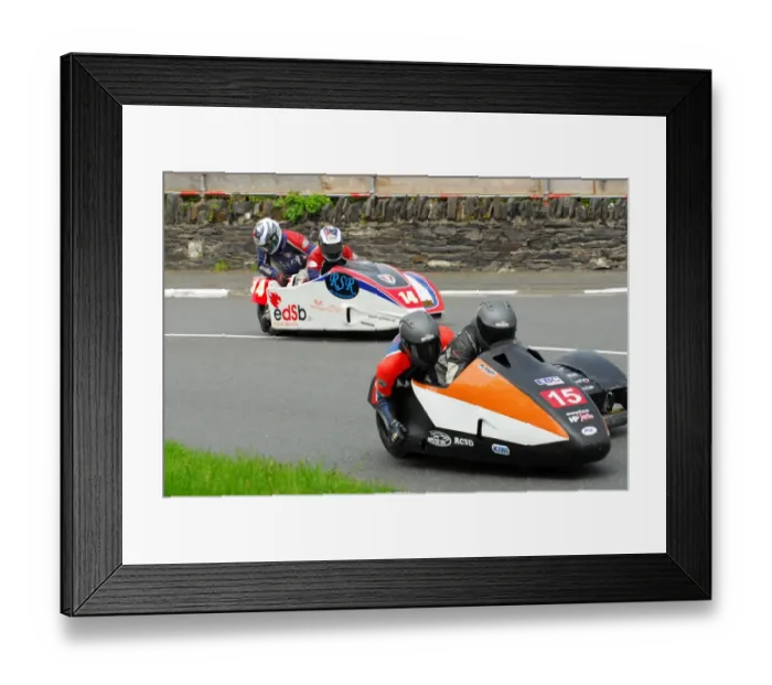 Framed Print : Frank Lelias & Charlie Richardson (LCR) 2013 Sidecar TT Framed Print : Frank Lelias & Charlie Richardson (LCR) 2013 Sidecar TT