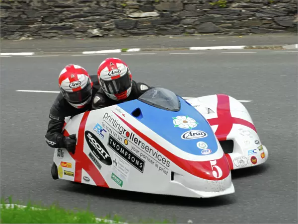 Conrad Harrison & Mike Aylott (Shelbourne Honda) 2013 Sidecar TT