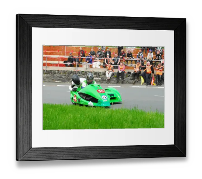 Framed Print : Claude Montagnier & Francky Fouet (Kawasaki LCR) 2013 Sidecar TT Framed Print : Claude Montagnier & Francky Fouet (Kawasaki LCR) 2013 Sidecar TT