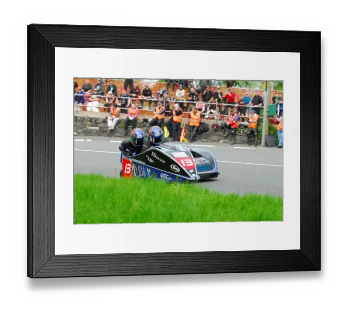 Framed Print : Karl Bennett & Lee Cain (DMR Kawasaki) 2013 Sidecar TT Framed Print : Karl Bennett & Lee Cain (DMR Kawasaki) 2013 Sidecar TT