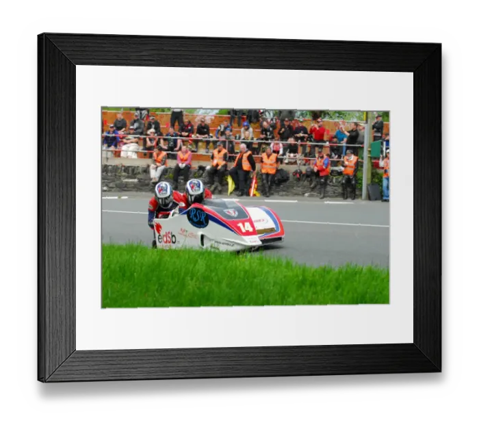 Framed Print : Gary Knight & Dan Knight (DMR Kawasaki) 2013 Sidecar TT Framed Print : Gary Knight & Dan Knight (DMR Kawasaki) 2013 Sidecar TT