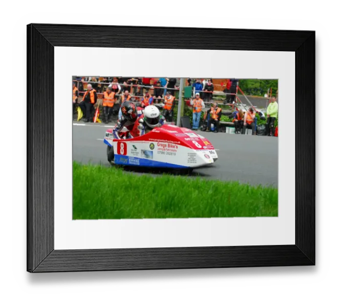 Framed Print : Greg Lambert & Dipash Chauhan (GLR Honda) 2013 Sidecar TT Framed Print : Greg Lambert & Dipash Chauhan (GLR Honda) 2013 Sidecar TT