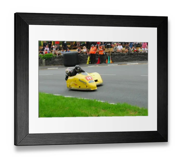 Framed Print : John Saunders & Frank Claeys (Shelbourne Honda) 2016 Sidecar A TT Framed Print : John Saunders & Frank Claeys (Shelbourne Honda) 2016 Sidecar A TT