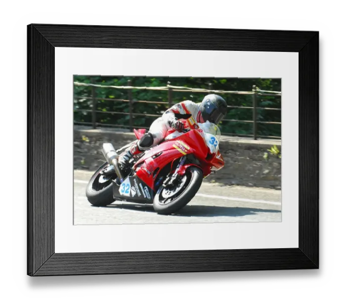 Framed Print : Ben Wylie (Yamaha) Supersport 1 TT Framed Print : Ben Wylie (Yamaha) Supersport 1 TT