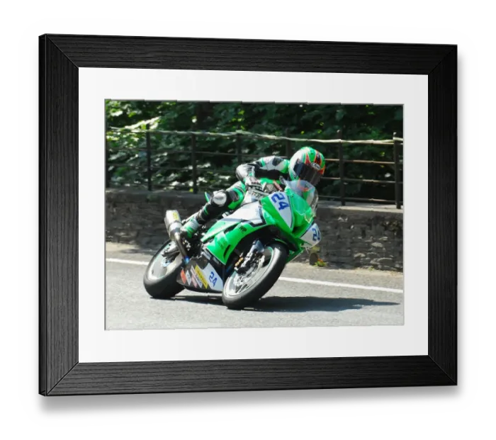 Framed Print : Derek McGee (Yamaha) 2016 Supersport 1 TT Framed Print : Derek McGee (Yamaha) 2016 Supersport 1 TT