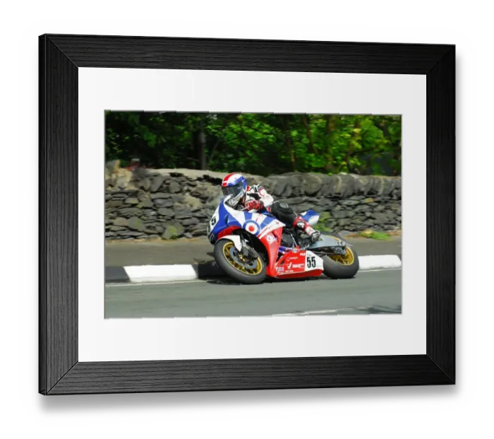 Framed Print : Michael Russell (Honda) 2016 Superbike TT