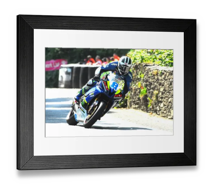 Framed Print : William Dunlop (Yamaha) Supersport 1 TT Framed Print : William Dunlop (Yamaha) Supersport 1 TT