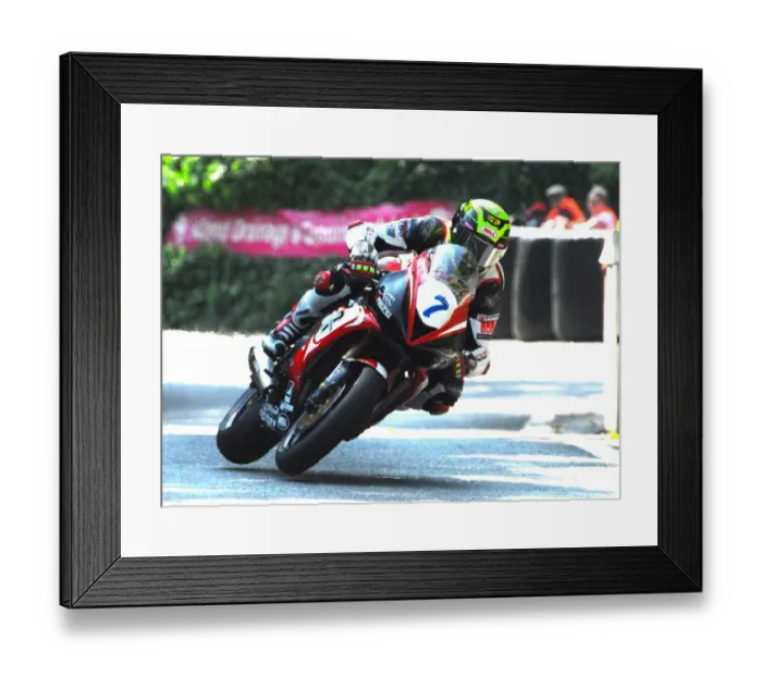Framed Print : Gary Johnson (Triumph) Supersport 1 TT Framed Print : Gary Johnson (Triumph) Supersport 1 TT