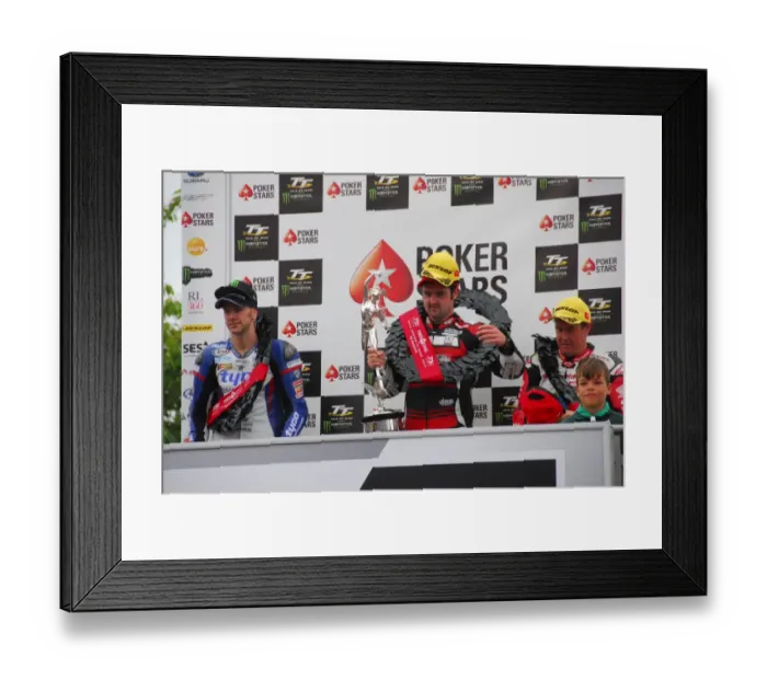 Framed Print : Ian Hutchinson, Michael Dunlop & John McGuinness, 2016 Senior TT Framed Print : Ian Hutchinson, Michael Dunlop & John McGuinness, 2016 Senior TT