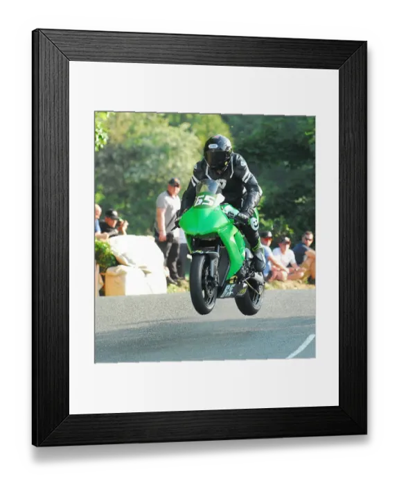 Framed Print : Olaf Romijn (Kawasaki) 2016 Lightweight TT